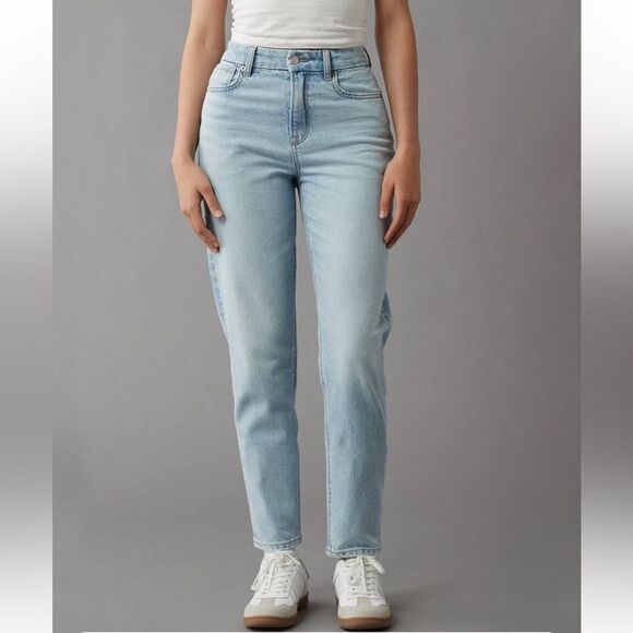 American Eagle Strigid Curvy Mom Jean Blue breeze size 2 NWT‎ in packaging - Picture 6 of 9